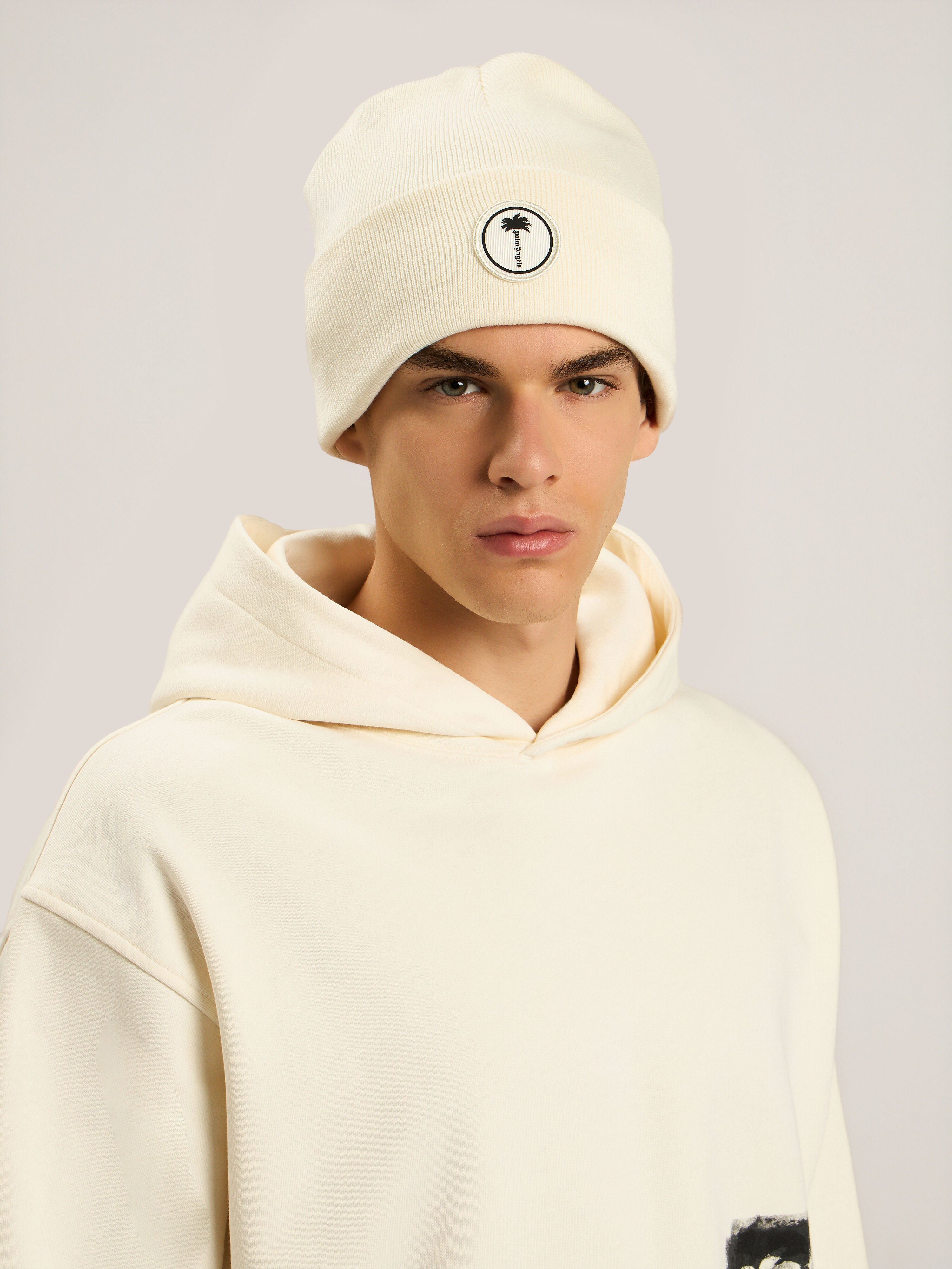 Palm Tree Beanie PALM ANGELS Palm Tree Beanie OFF WHITE - OFF WHITE PAMLC03W26KN08