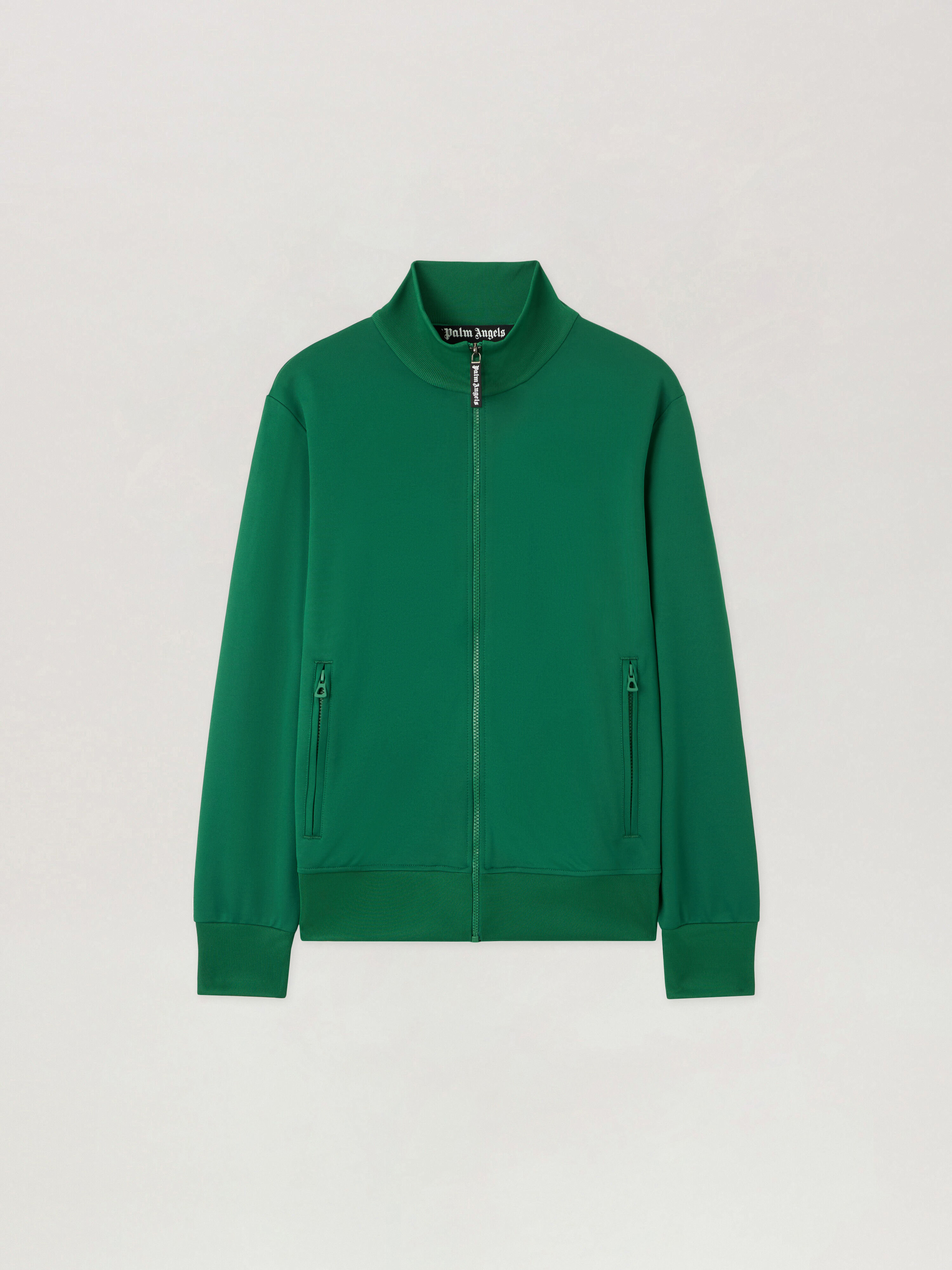 PALM ANGELS Back Curved Logo Track  Top GREEN BLACK PMBD089S26FAB001