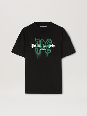 PALM ANGELS Monogram Spray City T-Shirt Milano WHITE PMAA001C99JER027