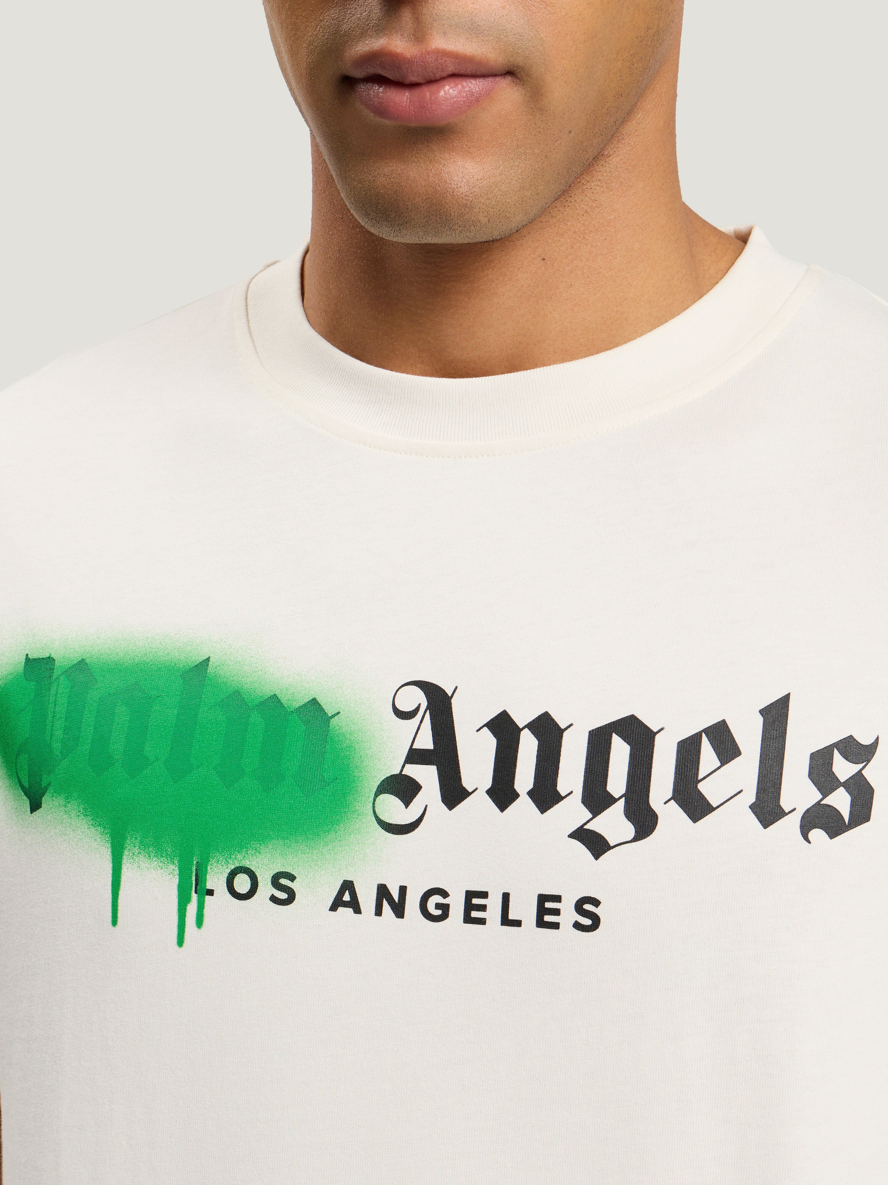 Spray City Los Angeles T-Shirt in OFF White/Green for Men | Palm