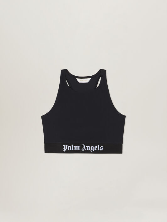 PALM ANGELS Classic Logo Sport Top BLACK - BLACK PAWVO01F26FB01