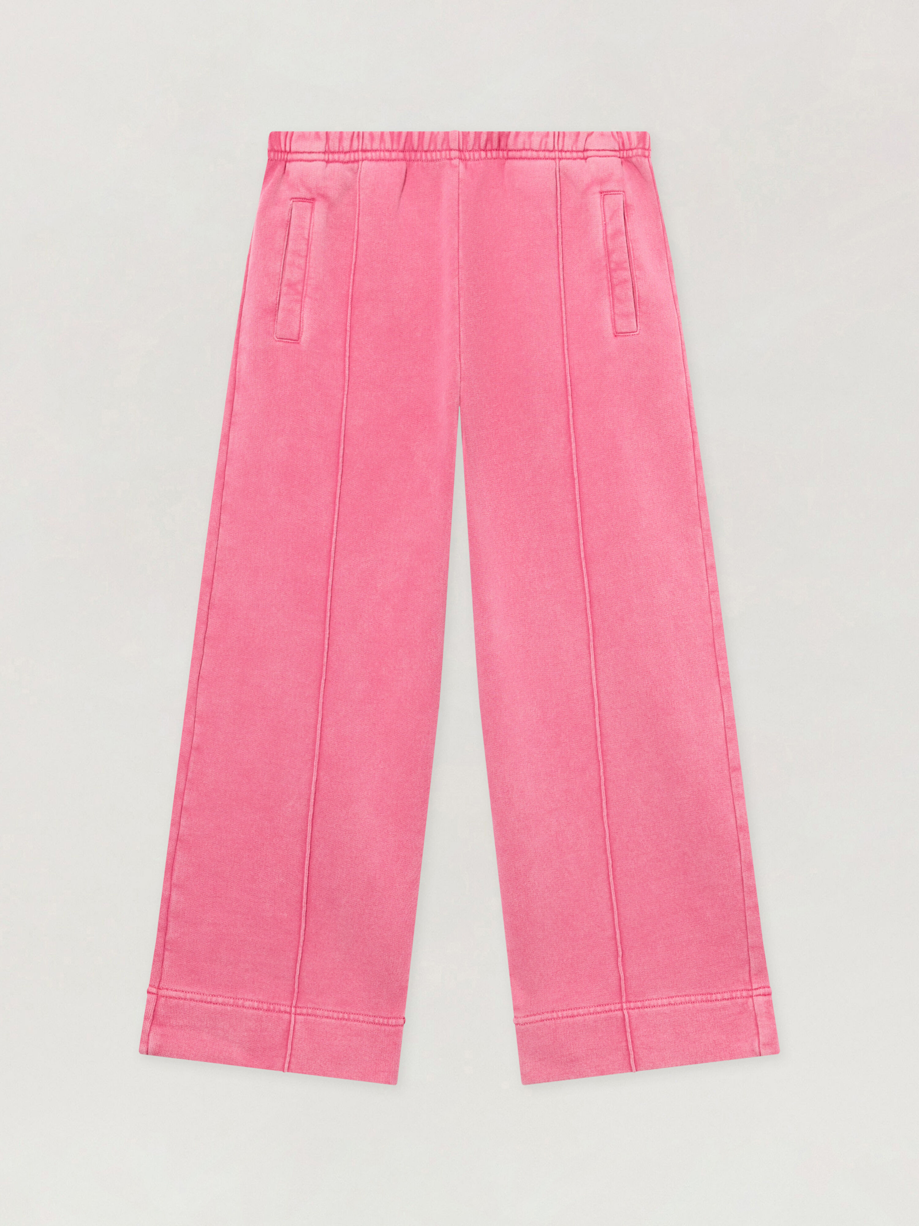 Curved Logo Faded Wide Pants in FUCSIA/FUCHSIA | Palm Angels®