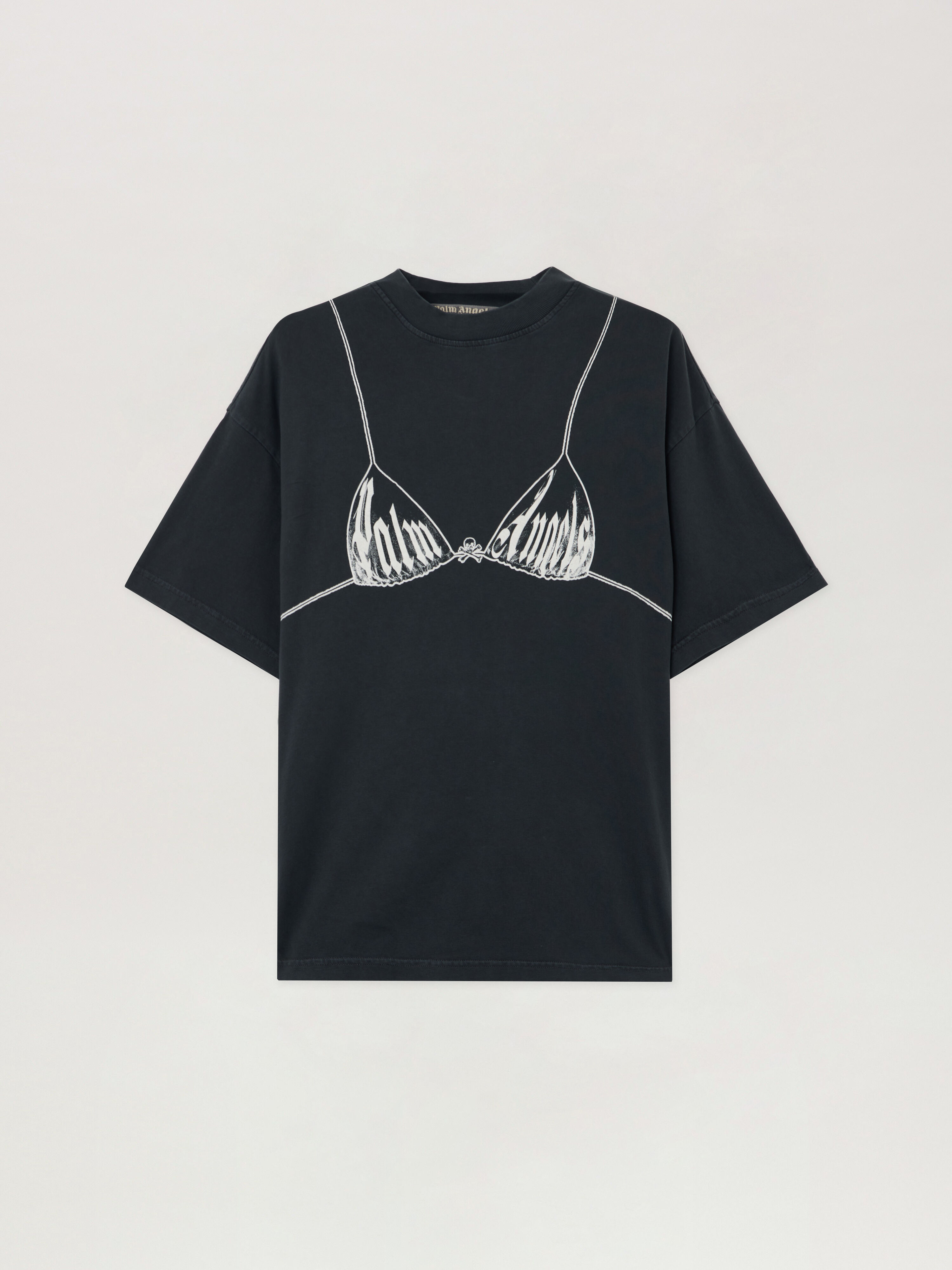 PALM ANGELS Palm Bra Loose T-Shirt BLACK OFF WHITE PWAA07BS26JER003
