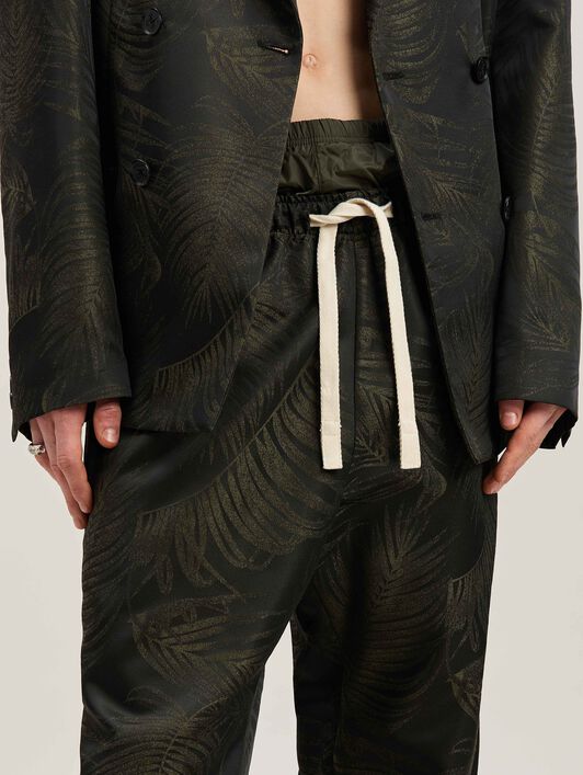 PALM ANGELS  Palmen Jacquard Hose MILITARY GREEN - MILITARY GREEN PMCA143S25FAB001