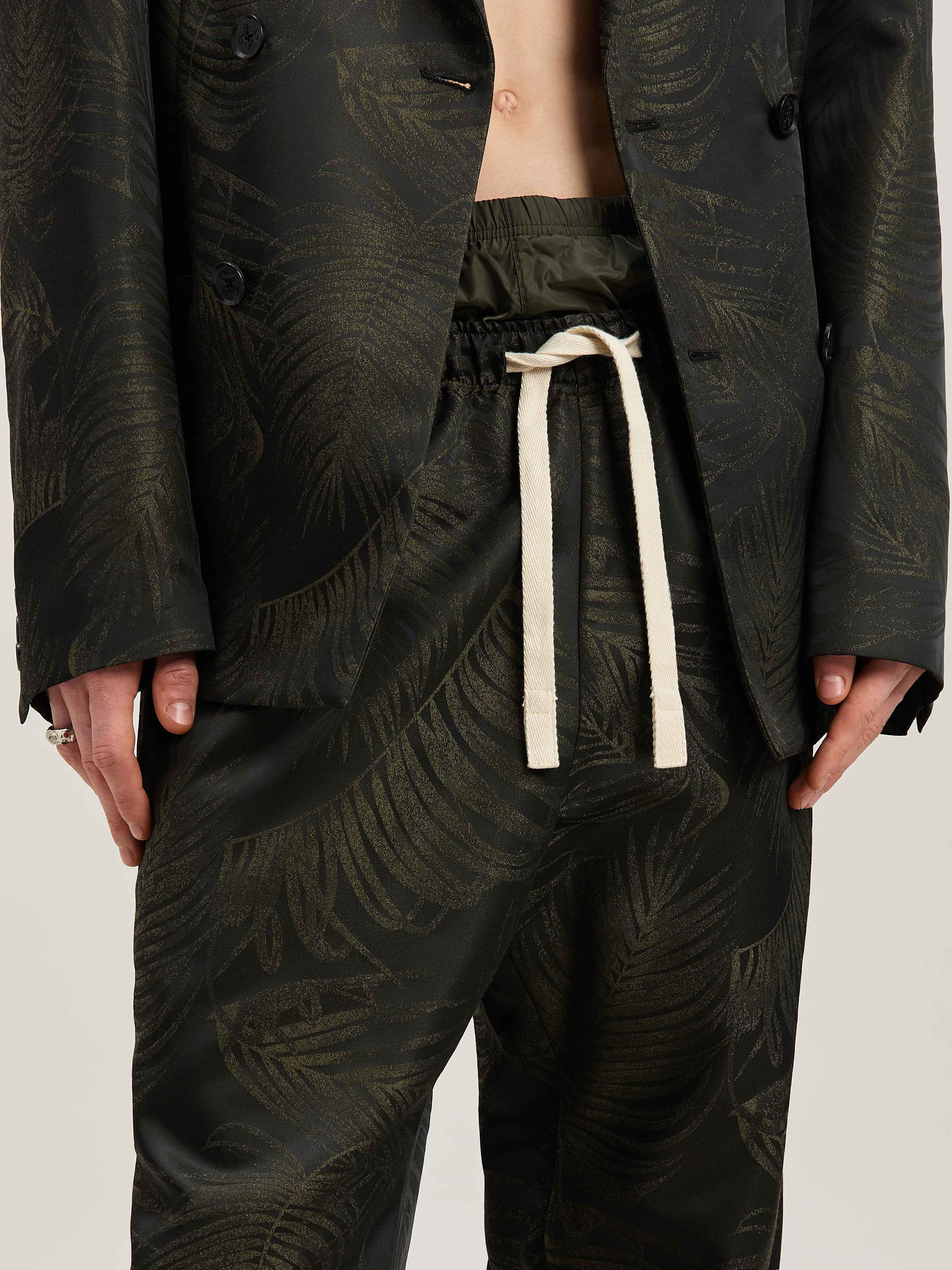 PALM ANGELS  Palmen Jacquard Hose MILITARY GREEN - MILITARY GREEN PMCA143S25FAB001