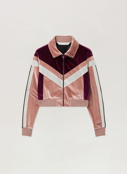 Colorblock Chenille Track Jacket