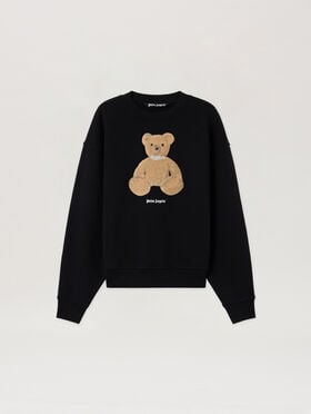PALM ANGELS Bear Sweatshirt BLACK BROWN PMBA08HS26FLE009