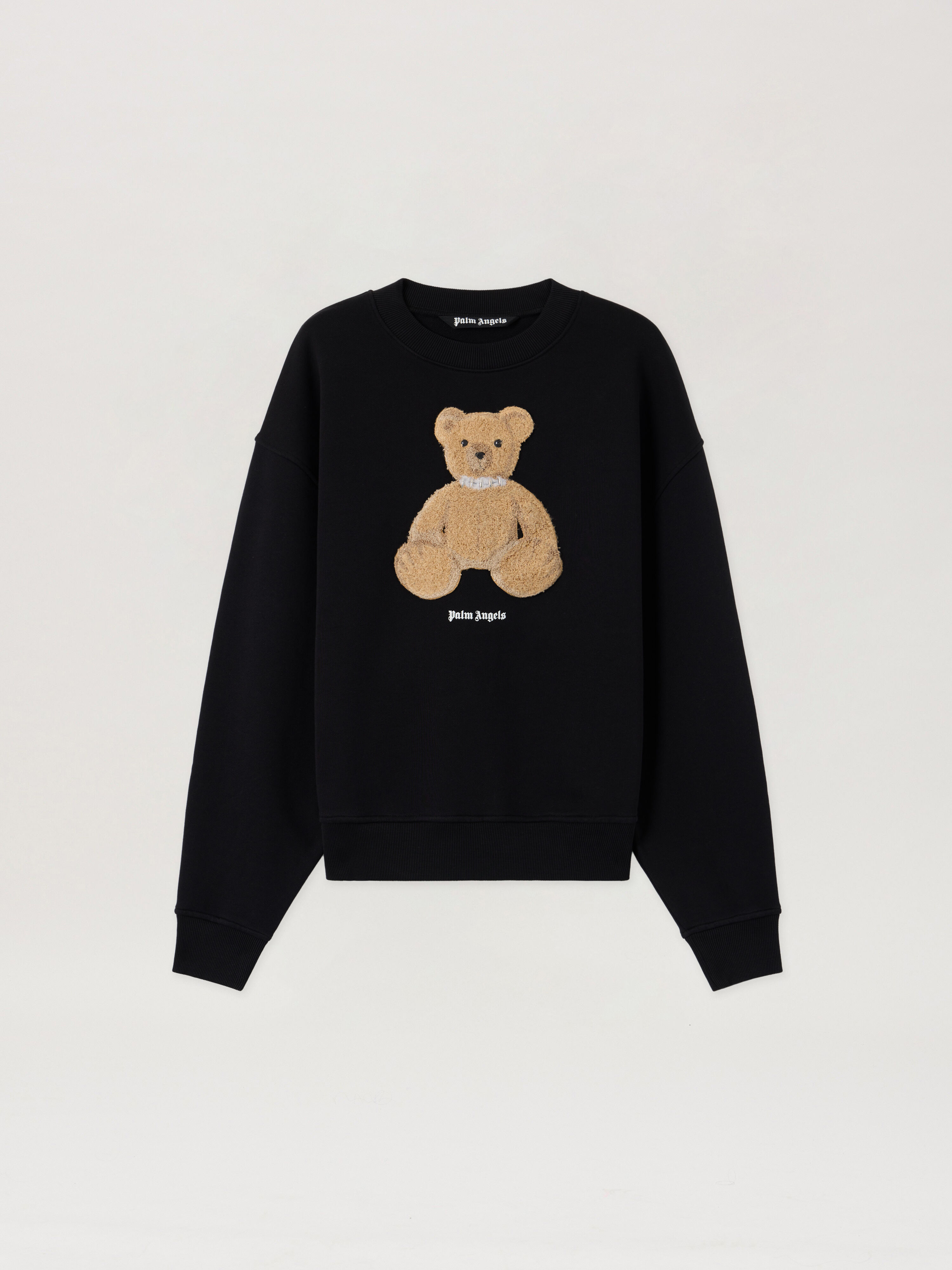 PALM ANGELS Bear Sweatshirt BLACK BROWN PMBA08HS26FLE009
