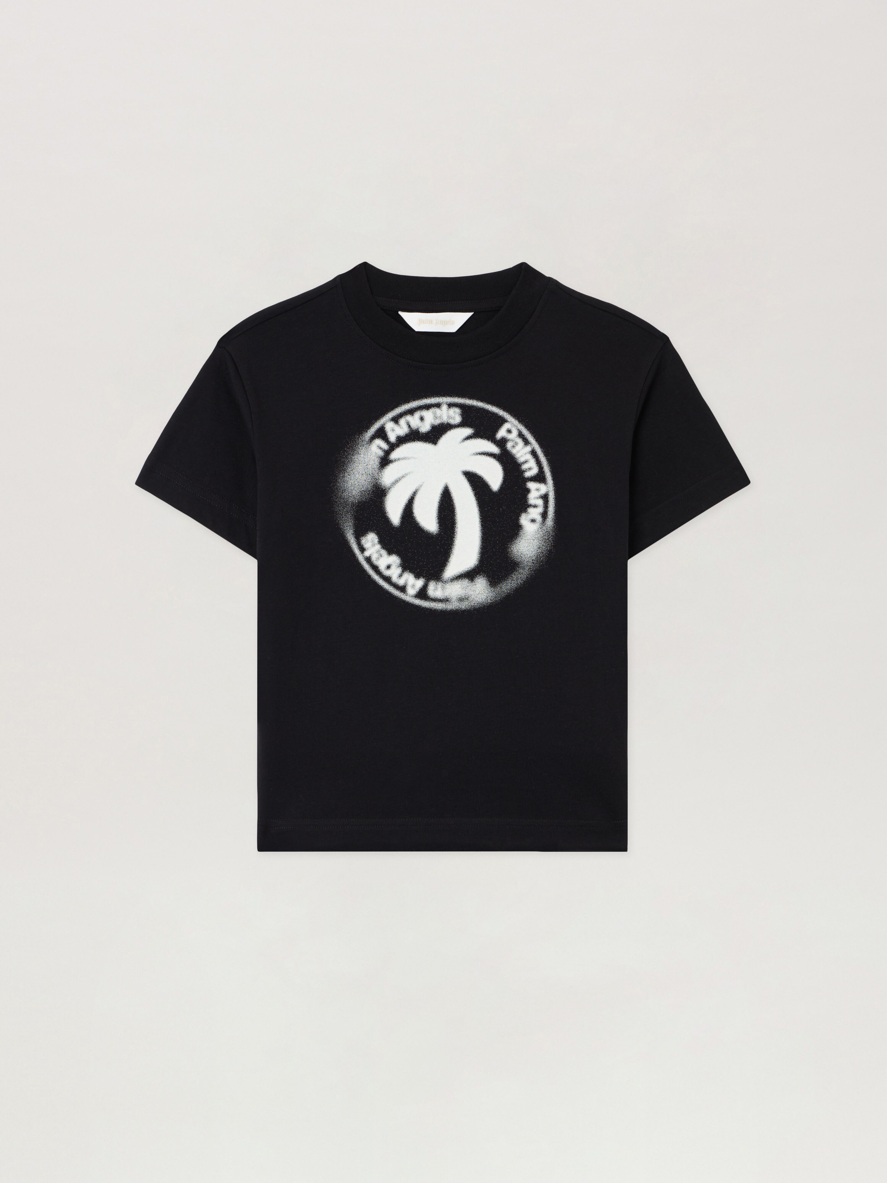 PALM ANGELS Palm Stamp. T-Shirt NERO/BLACK PBAA003S26JER003