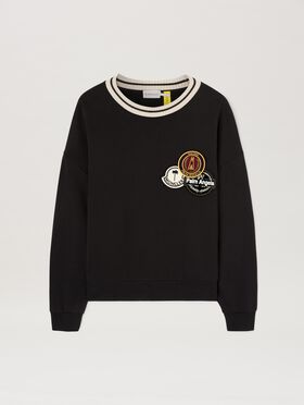 PALM ANGELS  tri-Patch sweatshirt Moncler x Palm Angels NERO - BIANCO PMBA08CT25FLE001