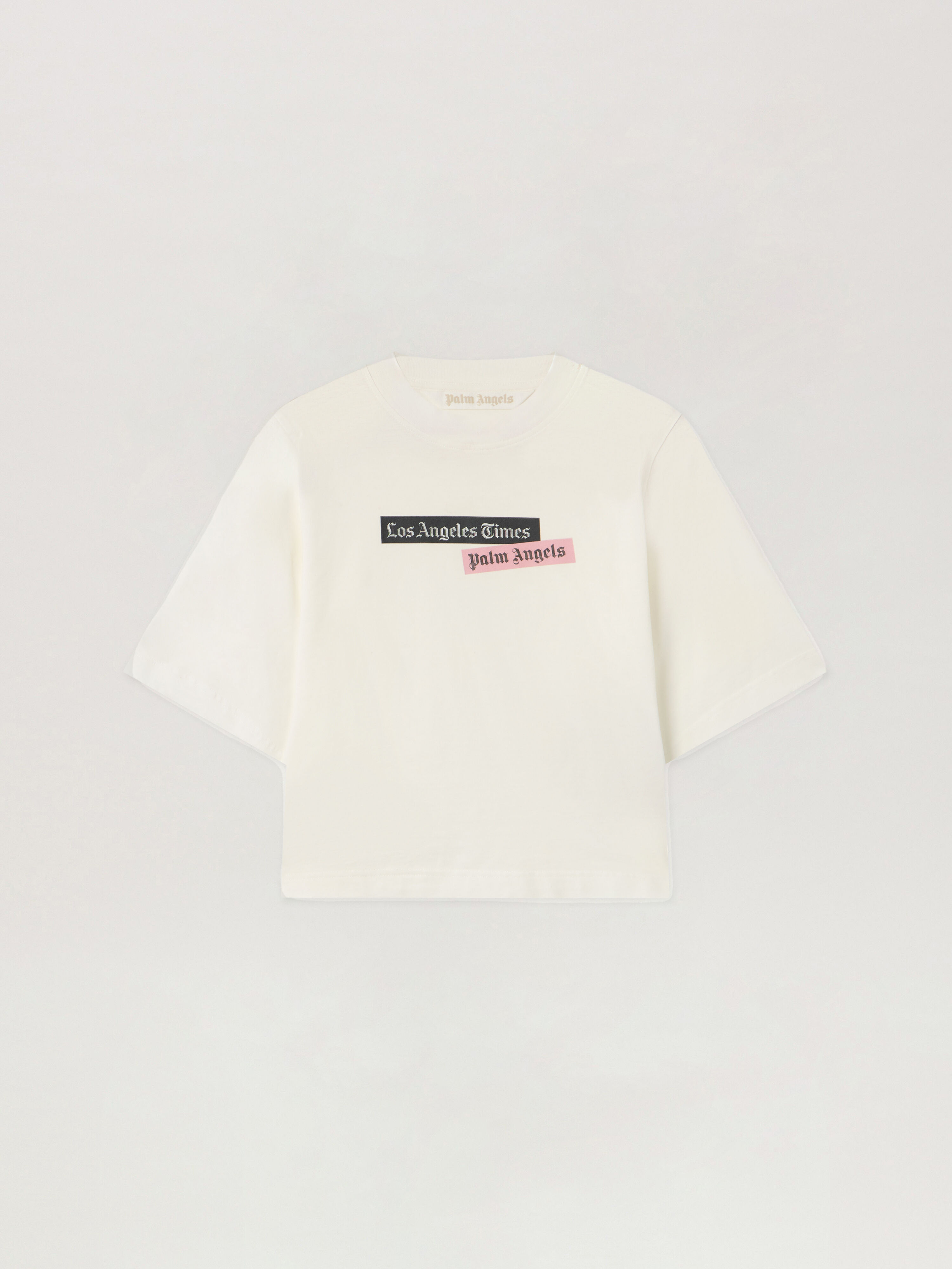 PaxLaTimes Cropped Tee PALM ANGELS PaxLaTimes Cropped Tee OFF WHITE - MULTICOLOR PWAA079F25JER004