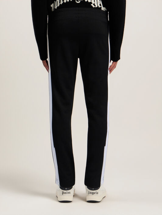 PALM ANGELS Slim Track Pants BLACK WHITE PMCJ005C99FAB001