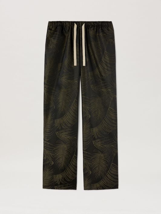 PALM ANGELS  Palmen Jacquard Hose MILITARY GREEN - MILITARY GREEN PMCA143S25FAB001