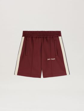 PALM ANGELS  Embroidered Logo Track shorts BROWN - DARK BROWN PWJA035S25LEA001