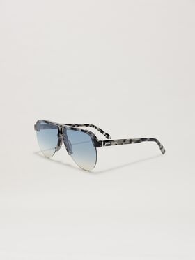PALM ANGELS  Trinity sunglasses BLACK - DARK GREY PERI10IS25PLA001
