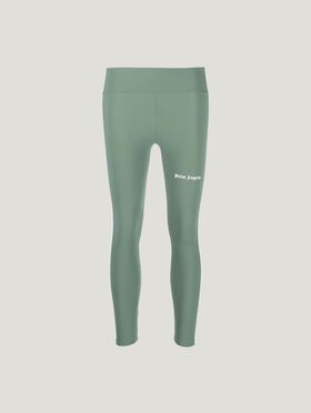 PALM ANGELS Training Track Leggings SAGE WHITE PWVG001C99FAB002