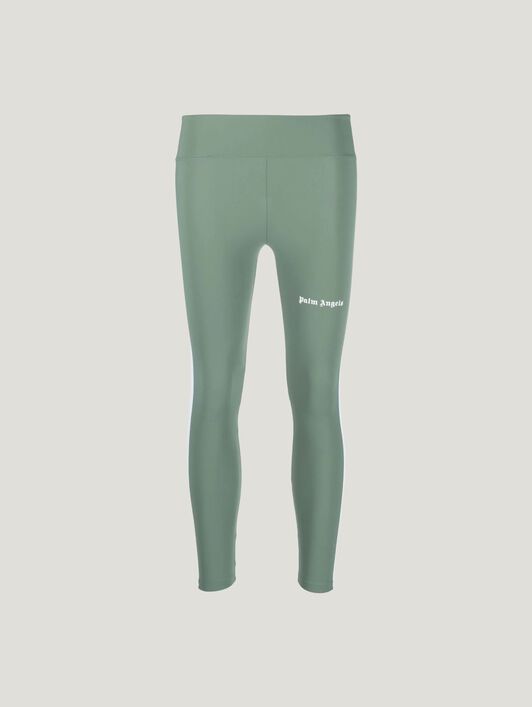 PALM ANGELS Training Track Leggings SAGE WHITE PWVG001C99FAB002