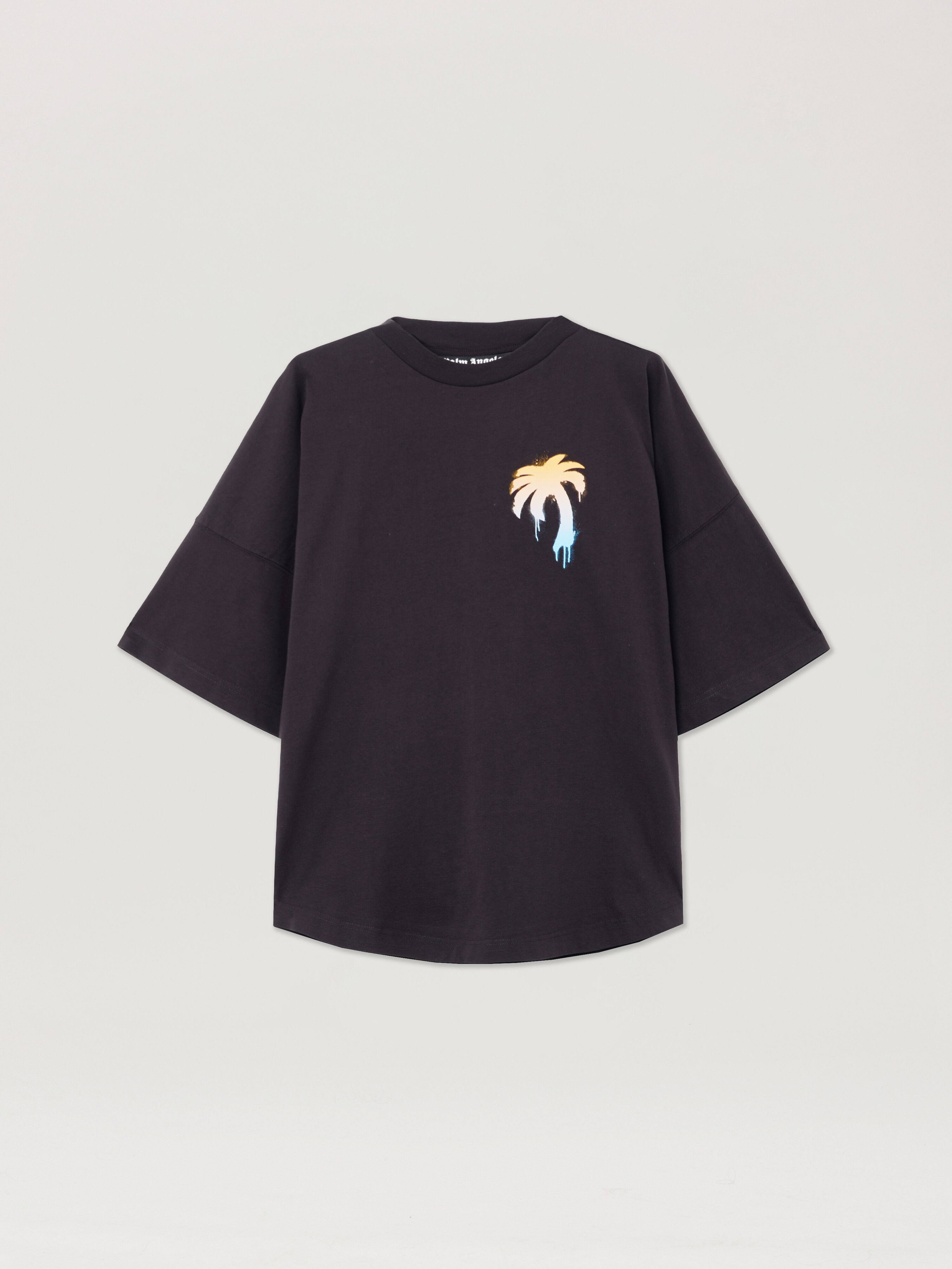 PALM ANGELS I Love Pa Over T-Shirt BLACK WHITE PMAA10BS26JER003