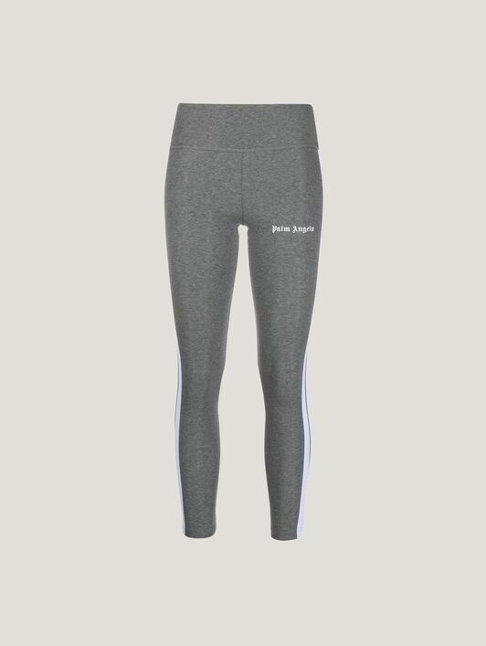 PALM ANGELS Training Track Leggings MELANGE GREY WHITE PWVG001C99FAB001
