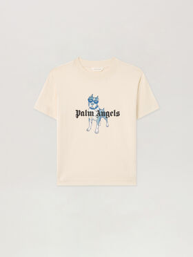PALM ANGELS Palm Dog.Tshirt OFF WHITE PBAA003S26JER008