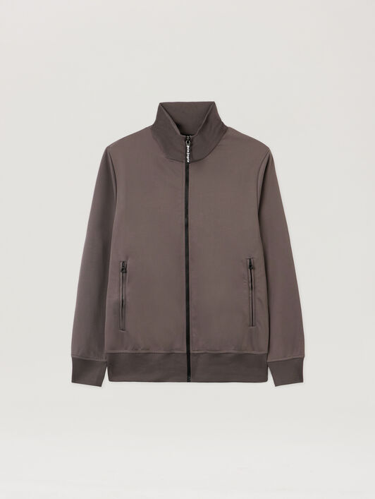 Back Curved Logo Track Jacket PALM ANGELS Back Curved Logo Track Jacket DARK GREY - OFF WHITE PMBD089F25FAB002