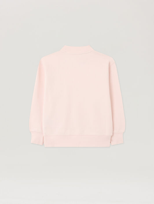 PALM ANGELS Neck Logo Brushed Crew ROSA/PINK PGBA013S26FLE004