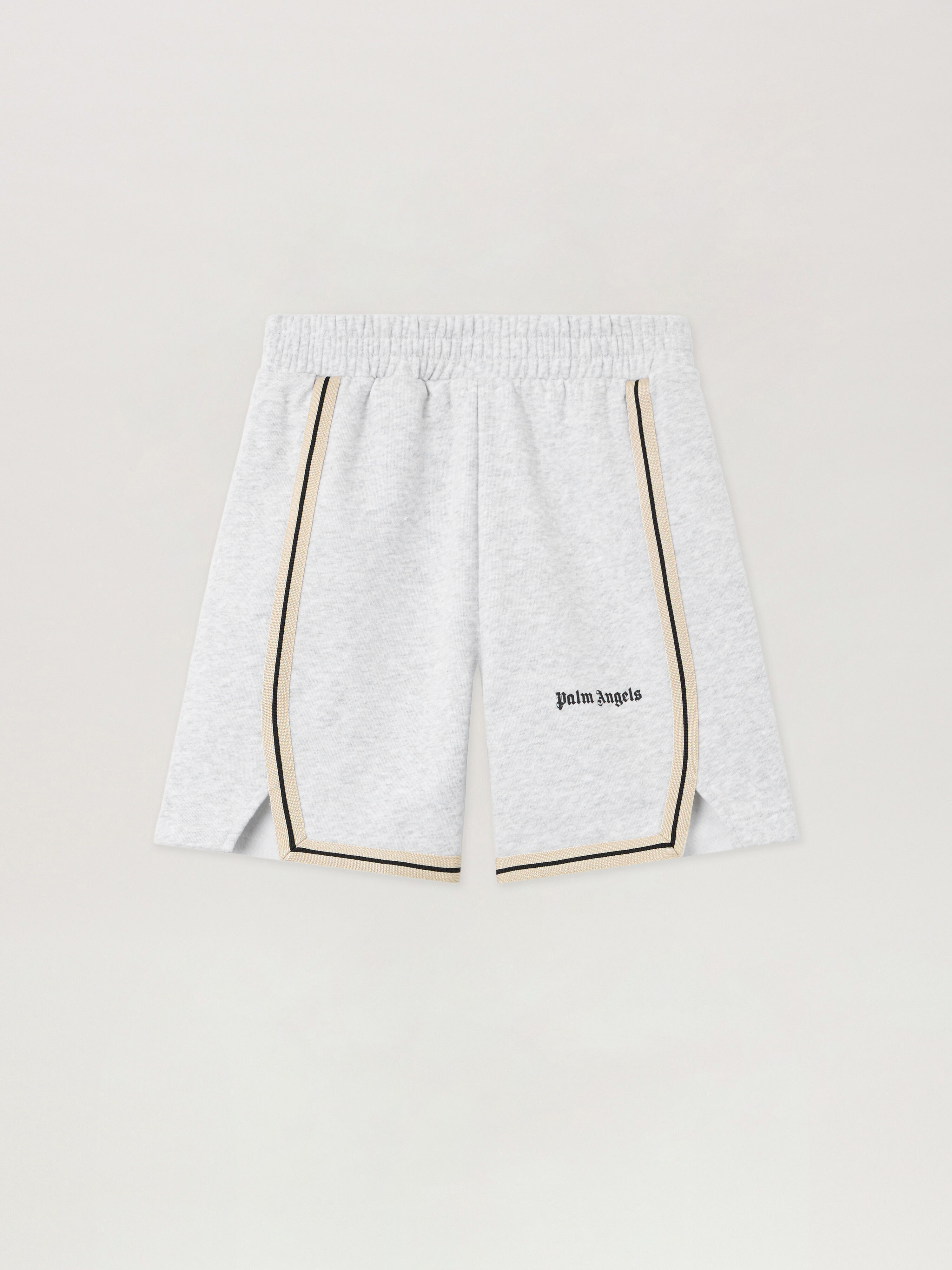 PALM ANGELS Pa Minitrack Sweatshorts GREY MELANGE - BLACK PBCI007F25FLE001