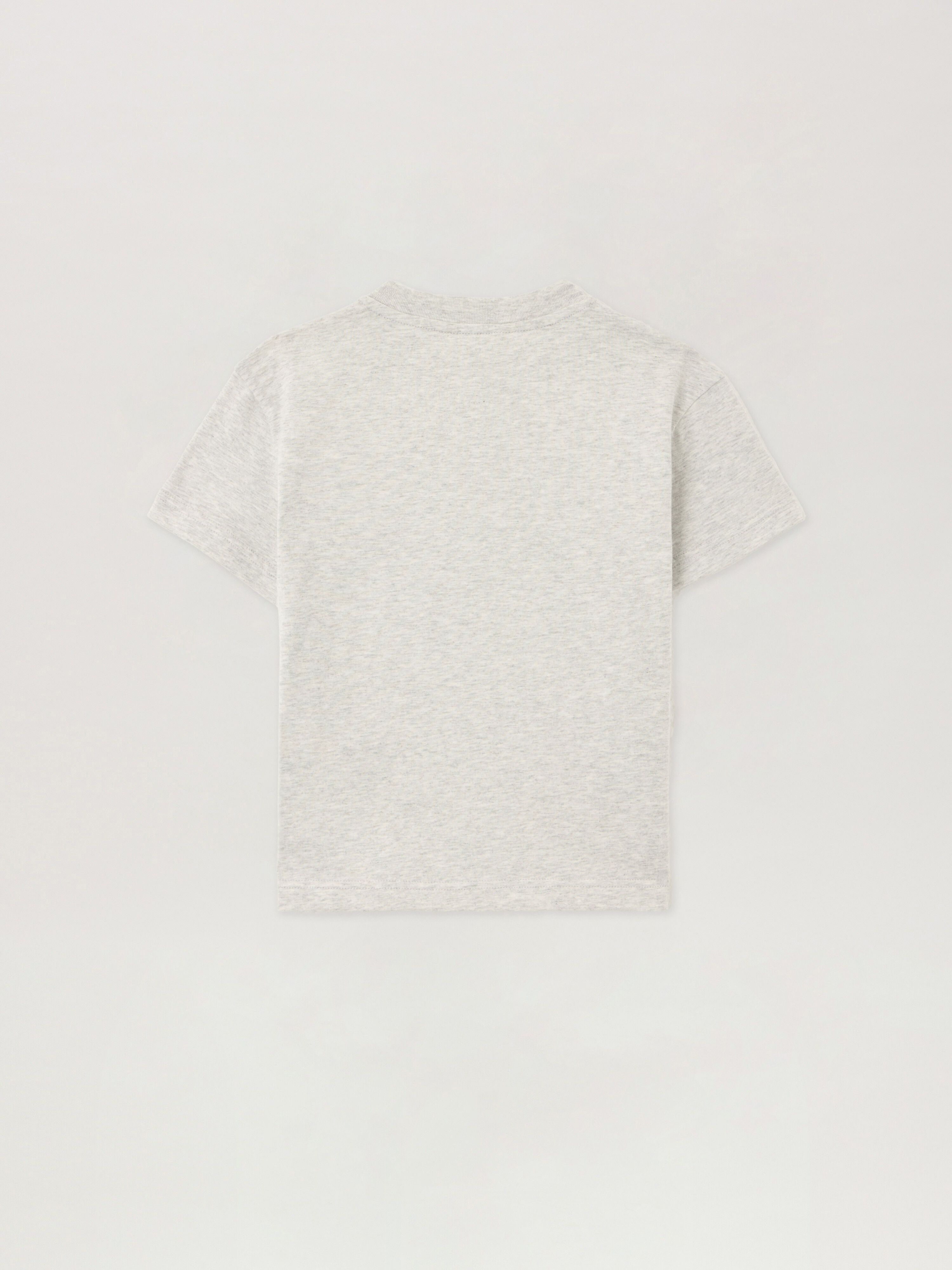 PALM ANGELS Palm Stamp. T-Shirt GRIGIO MELANGE/MELANGE GRAY PBAA003S26JER003