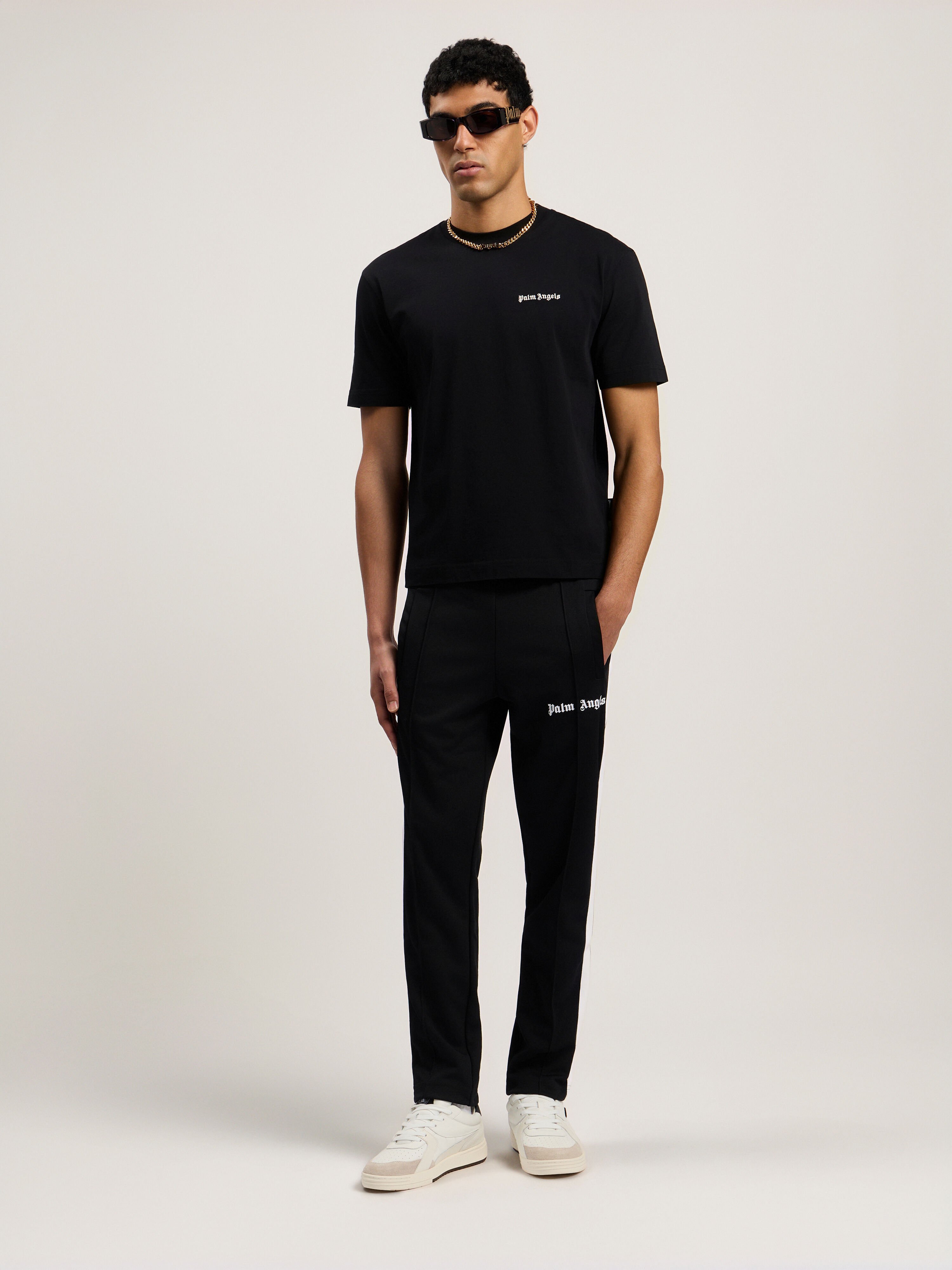 PALM ANGELS Classic Logo Three-Pack T-Shirt BLACK - OFF WHITE PAM2B01F26JR01