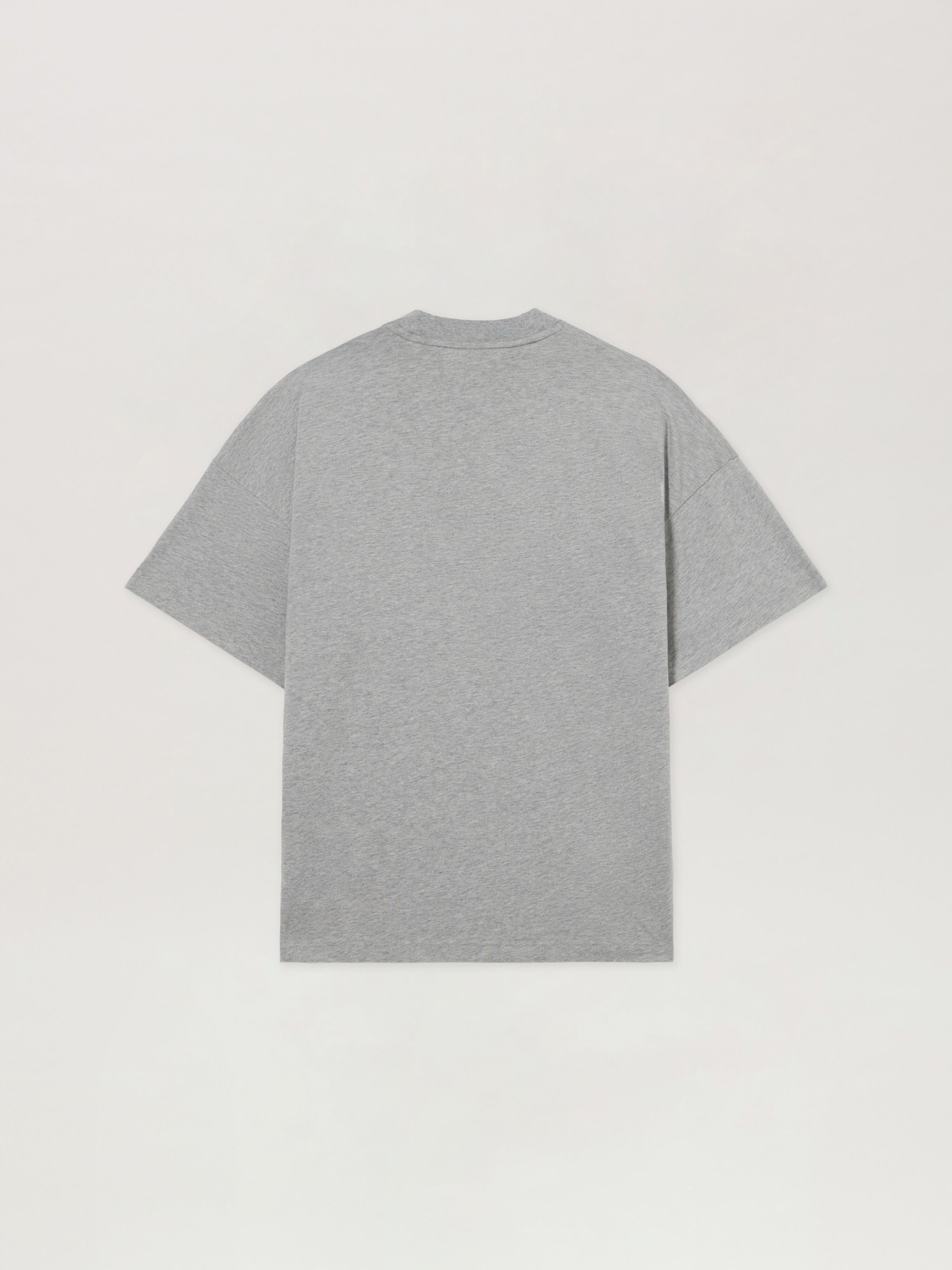 PALM ANGELS T-Shirt Ampia Con Logo Stud Box GREY MELANGE - PINK PAWAA05F26JR02
