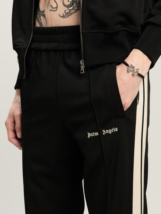 PALM ANGELS Classic Logo Track Pants BLACK OFF WHITE PMCJ020C99FAB001