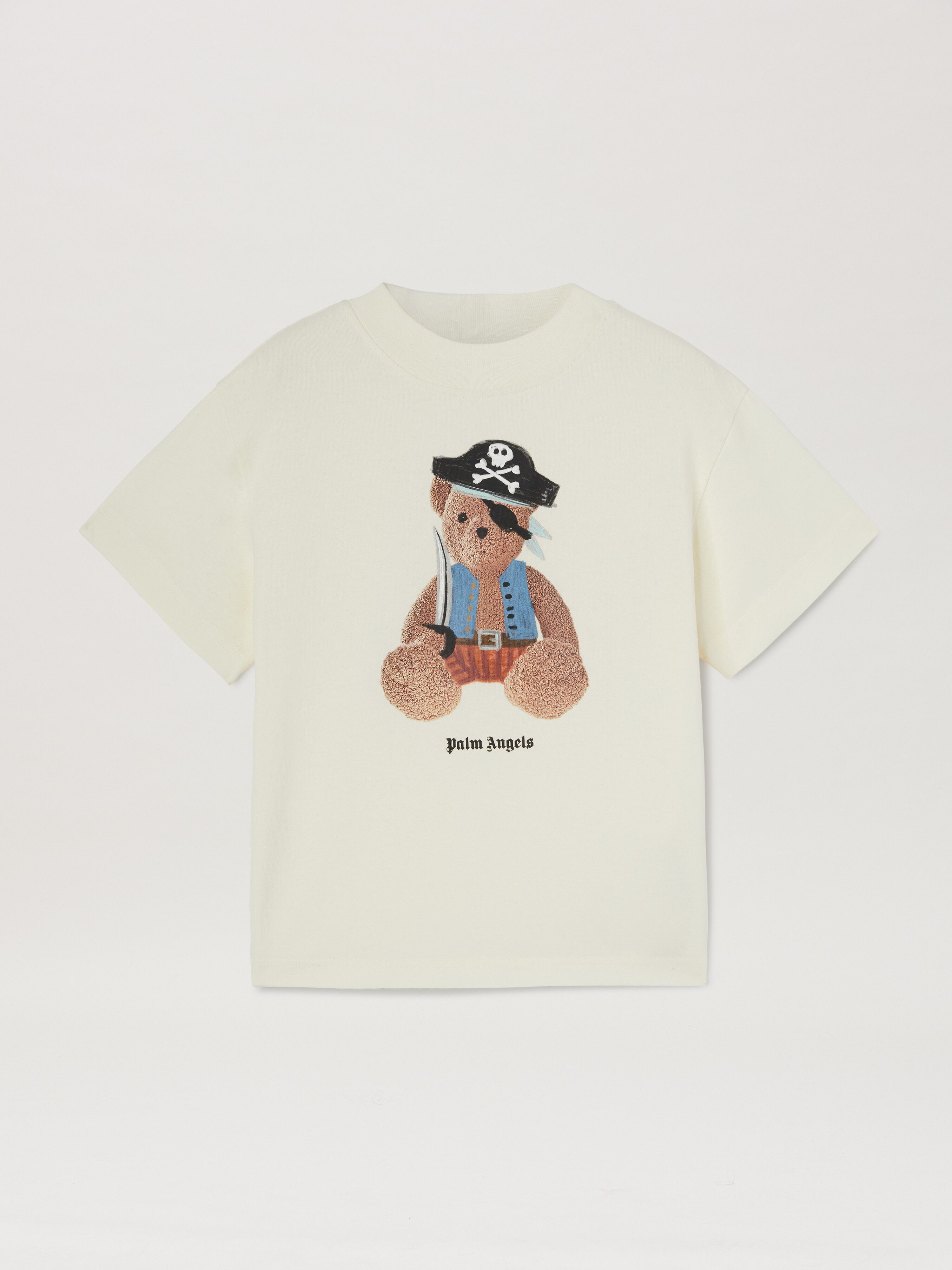 PALM ANGELS  Bear Pirate T-shirt BUTTER BROWN PBAA003S25JER009