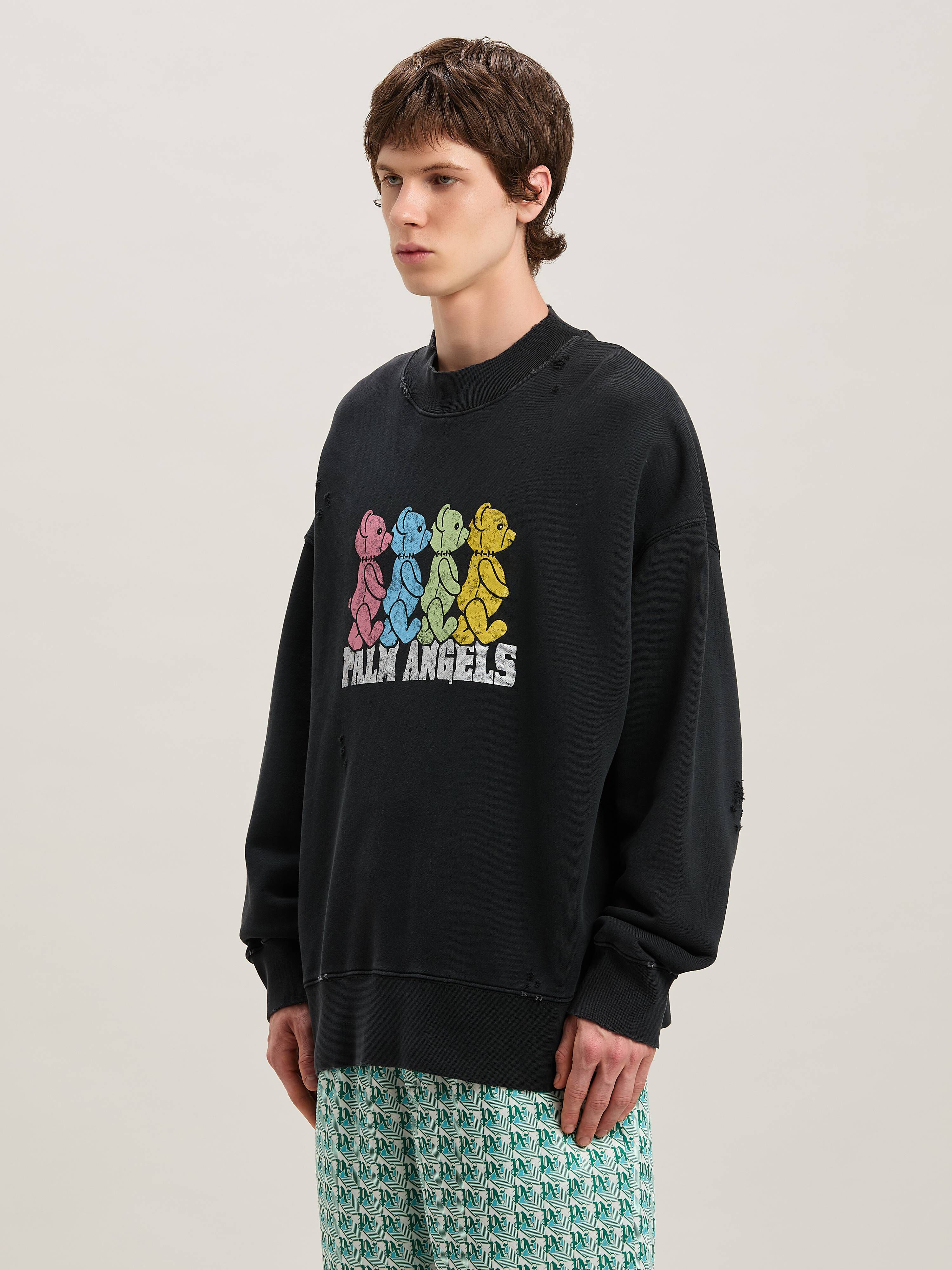 PALM ANGELS  Multicolor Bear crewneck sweatshirt NERO - MULTICOLOREE PMBA026S25FLE004