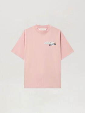 PALM ANGELS Paxlatimes Graphic Loose Tee PINK - BLACK PWAA07BF25JER001