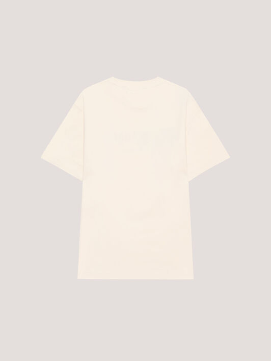 PALM ANGELS Spray LA T-Shirt OFF White/Black PMAA109T26JER001