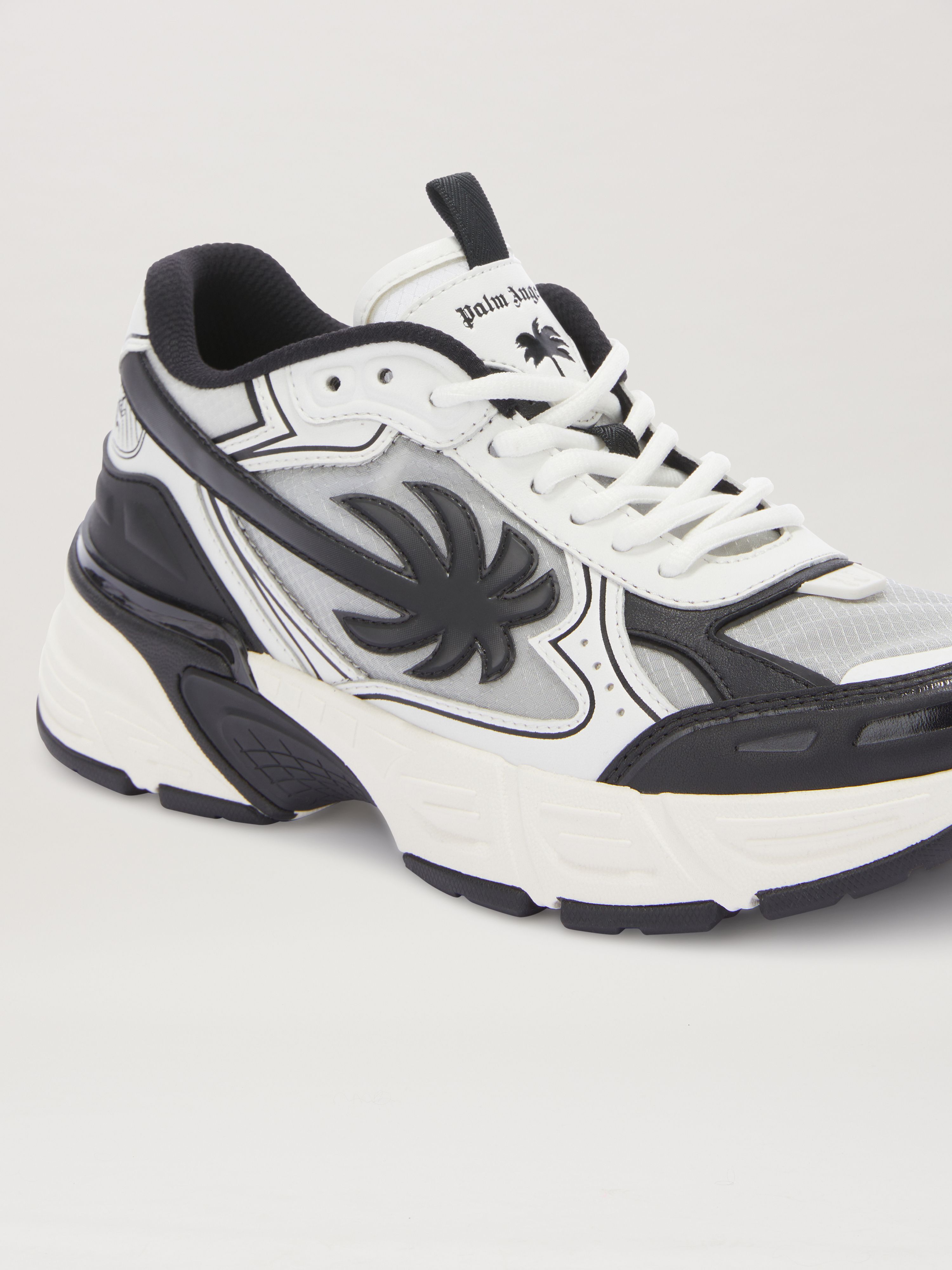 PALM ANGELS  PA 4 Leder Sneaker BLACK - WHITE PMIA102S25FAB001