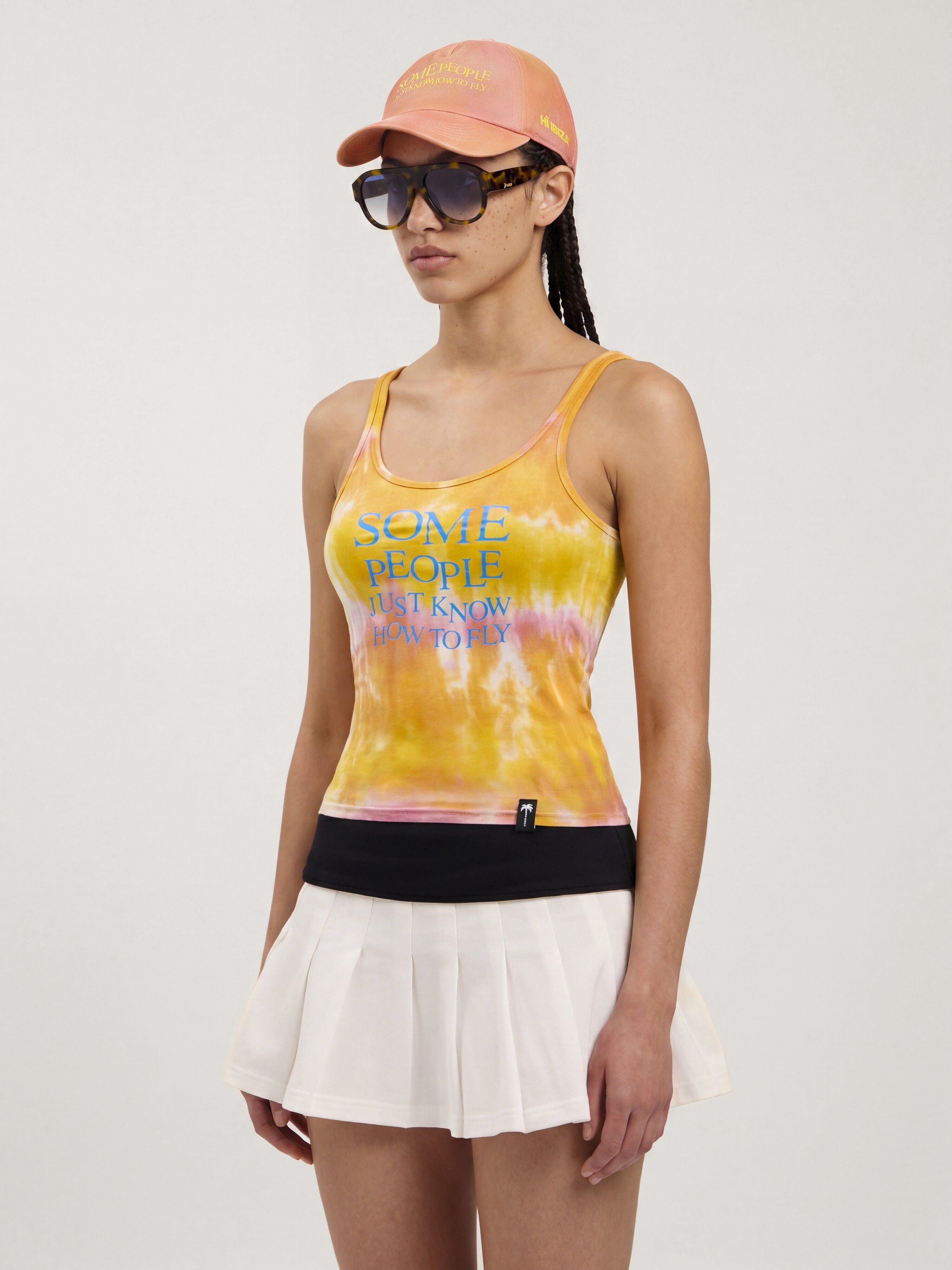 PALM ANGELS Palm Angels x Hï Ibiza Tie-dye Tank Top ORANGE - YELLOW PAWAC007JR001