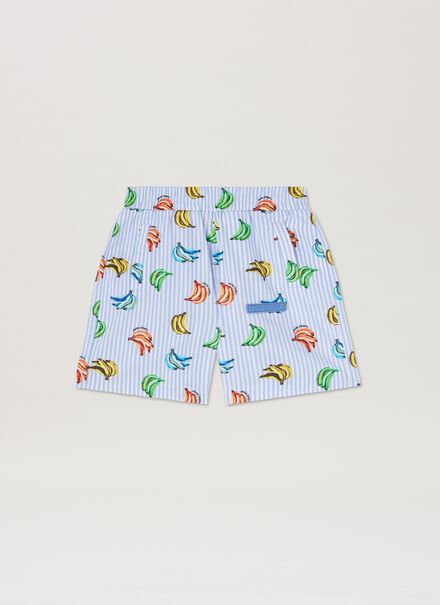 AOP BANANAS  TRAVEL SHORT LIGHT BLUE DUS