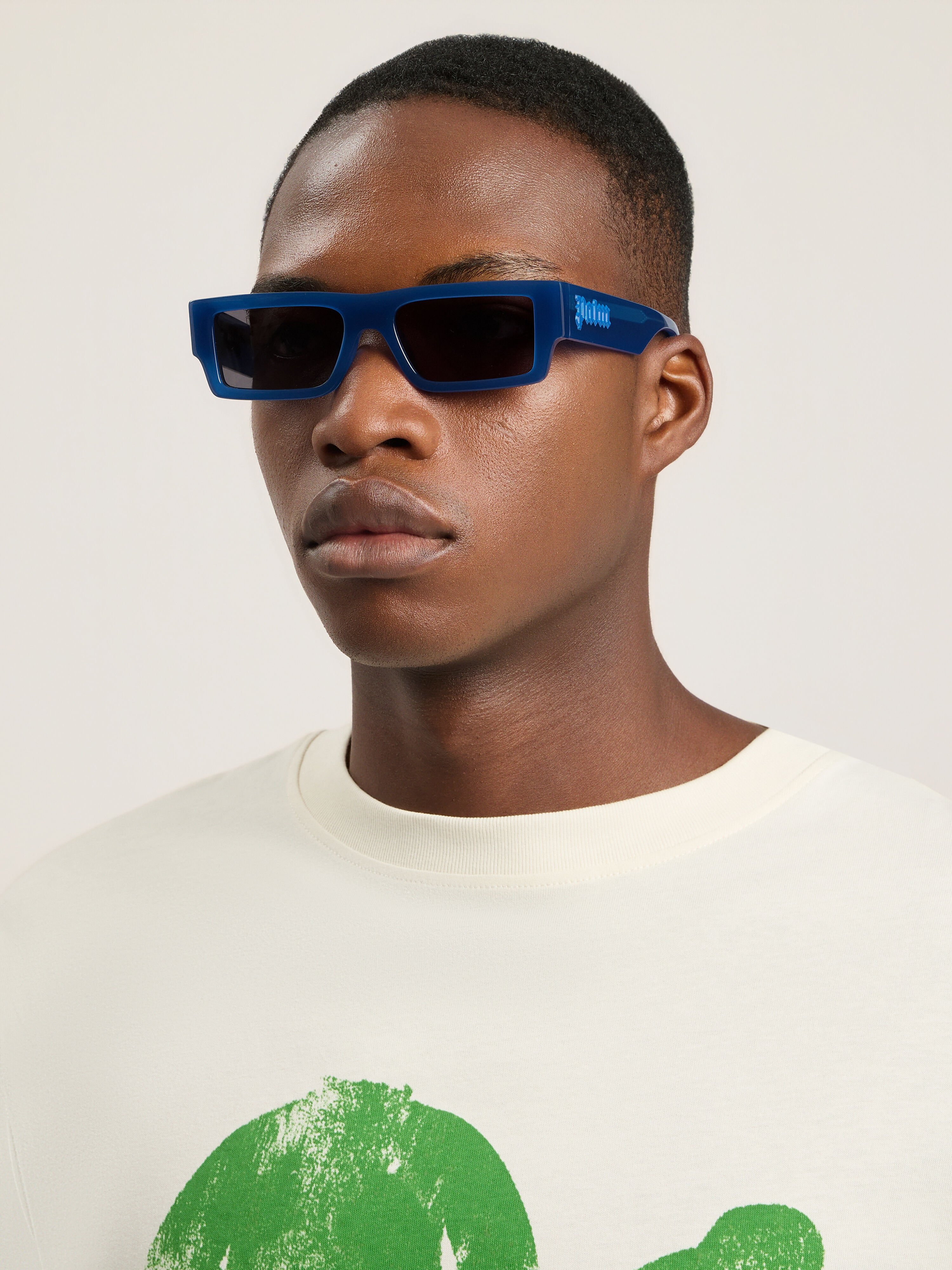 PALM ANGELS Belvedere Sunglasses SHINY BLUE PA1034450754