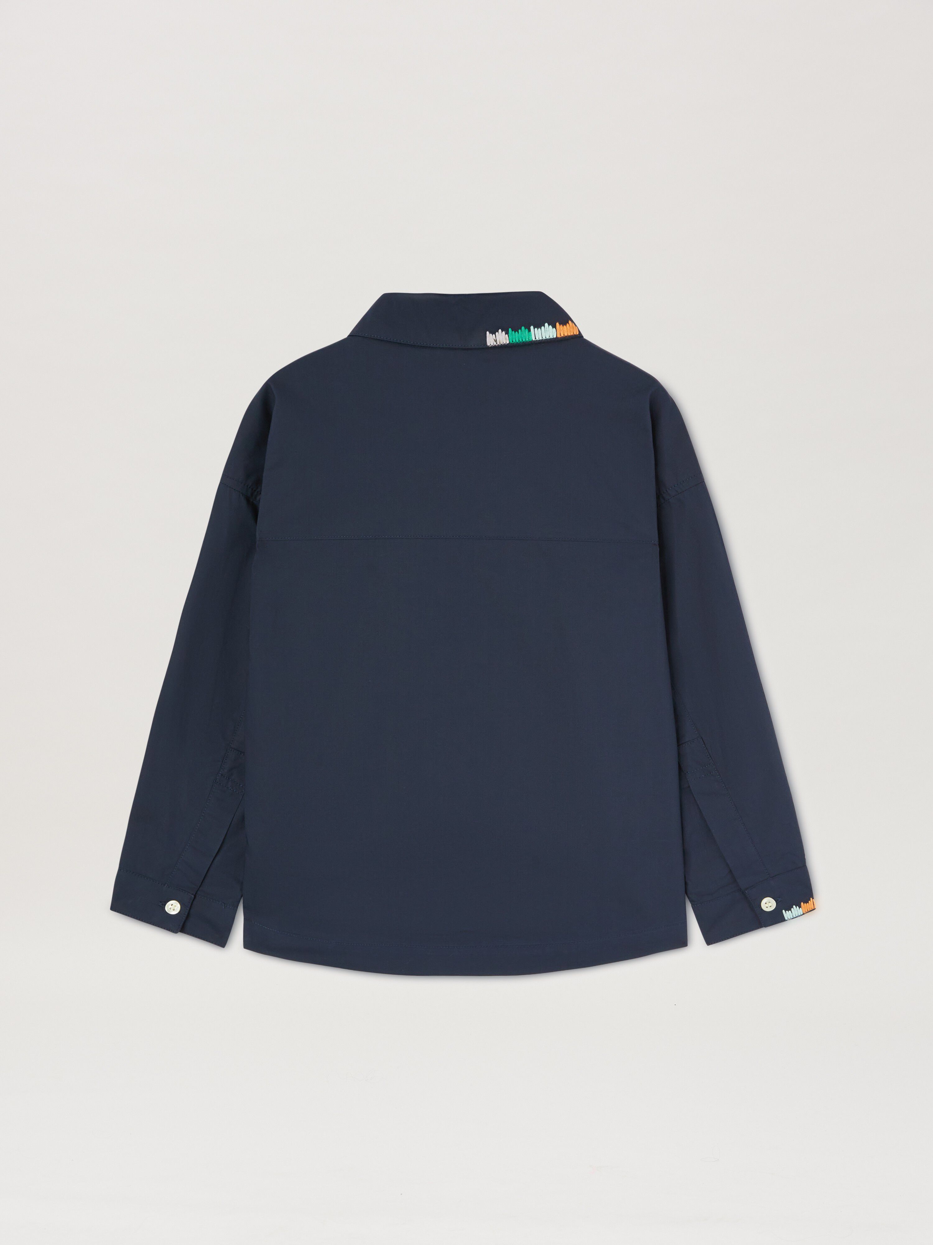 PALM ANGELS  Multicolored embroidered long sleeves shirt BLUE - MULTICOLOR PBGE005S25FAB001