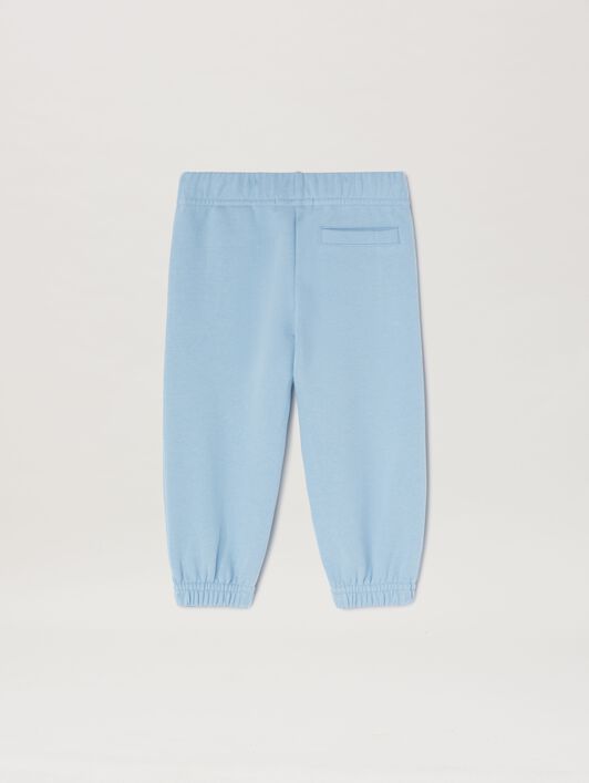 PALM ANGELS  Logo sweatpants LIGHT BLUE OFFWHITE PBXD001S25FLE005