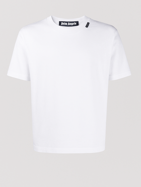 PALM ANGELS Essential Crewneck T-Shirt WHITE BLACK PMUG001C99FAB001