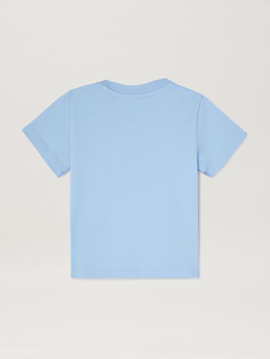 PALM ANGELS  3 pack Curved logo T-shirst LIGHT BLUE OFFWHITE PB2X017S25JER002