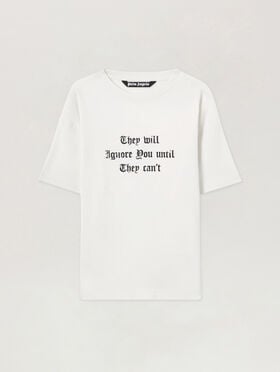 PALM ANGELS Statement T-Shirt OFF WHITE BLACK PMAA109S26JER005