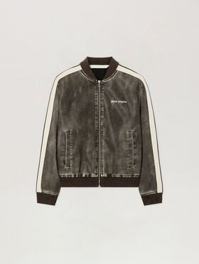 PALM ANGELS Classic Logo Track Bomber Jacket VINTAGE BLACK TOFU PWJA039S26FAB002