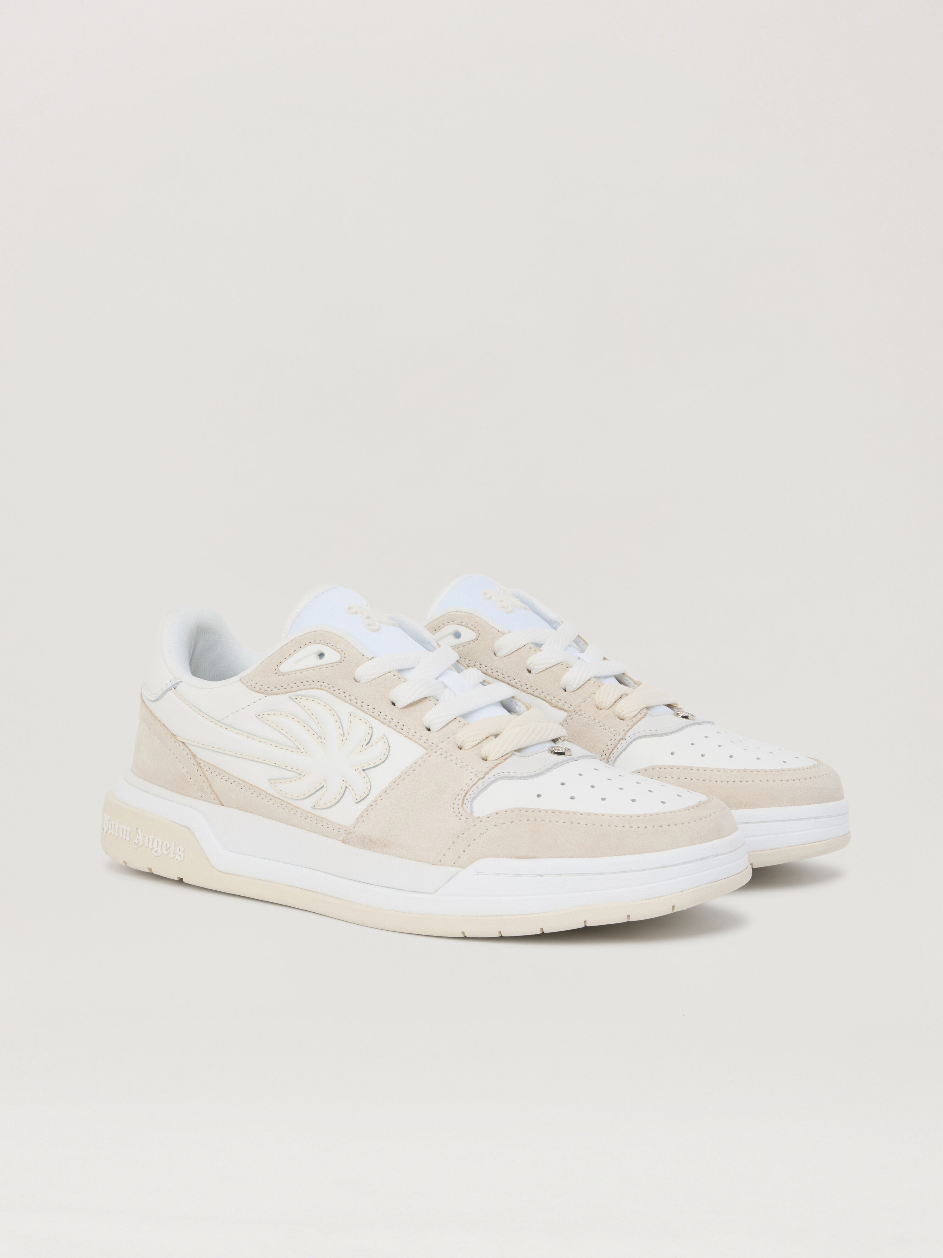 PALM ANGELS Palm Basketball Lea Sneakers WHITE OFF WHITE PMIA10WS26LEA001