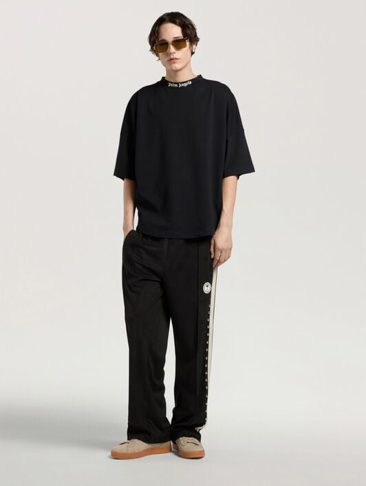 PALM ANGELS Classic Logo Oversized T-Shirt BLACK - OFF WHITE PAMAA05F26JR02