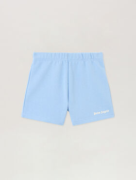 PALM ANGELS Classic Logo Sweat Short CELESTE/LIGHT BLUE PB6X003S26FLE001