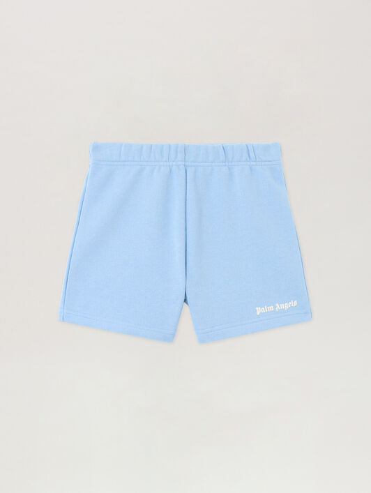 PALM ANGELS Classic Logo Sweat Short CELESTE/LIGHT BLUE PB6X003S26FLE001