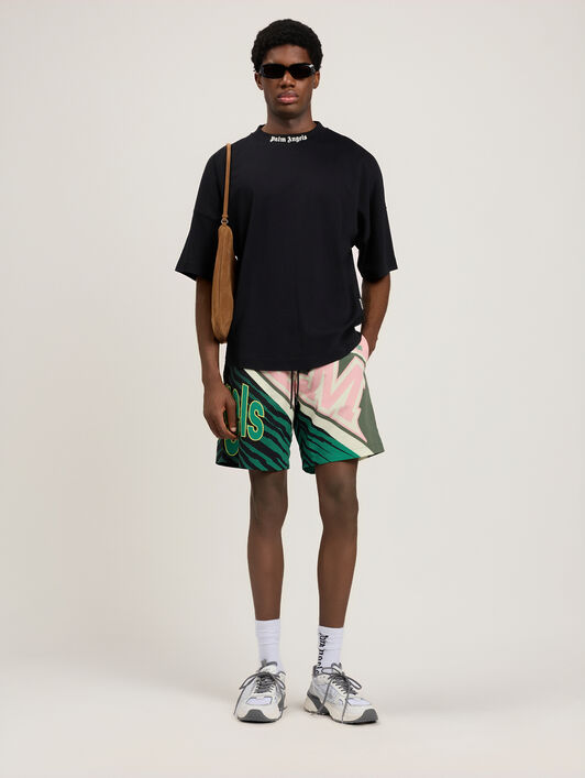 PALM ANGELS Classic Logo Over T-Shirt BLACK OFF WHITE PMAA10BS26JER001